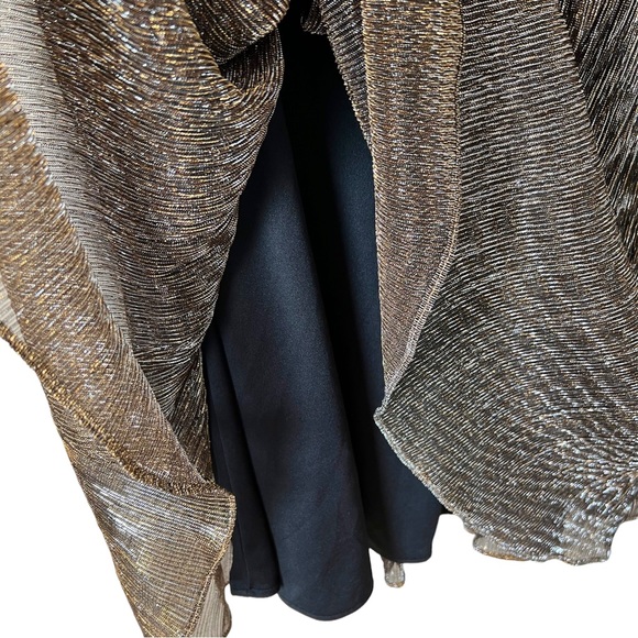 Joseph Ribkoff Gold and Silver Metallic Elegant Cocktail Party Dress - Picture 6 of 15